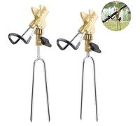 DBREAKS Pesca Porta Canna Acciaio Inossidabile Supporto Canne da Pesca, 2 Pezzi Portacanna in Acciaio Inox portacanna da Pesca, portacanna Regolabile a 360 ° in Acciaio Inox