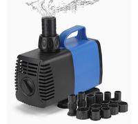 DBREAKS Pompa per laghetto, 6500 l/h, pompa per acqua con 5 ugelli, pompa per acquario, pompa per fontane, acquario, pompa da 65 W