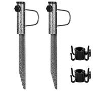 DBREAKS Porta Ombrellone in Acciaio, Picchetto per Ombrellone, Presa a Terra per Il Giardino, Picchetto da Prato per Ombrelloni, per Ombrelli con Diametro di 20-35 cm, Nero