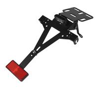 DBREAKS Staffa Portatarga Moto, Portatarga per moto ad Angolo Regolabile con illuminazione targa, Portatarga Moto In Lega Di Alluminio, compatibile con la maggior parte dei modelli di moto comuni
