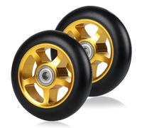 DBREAKS Stunt Scooter Rollen, 2 ruote di ricambio per scooter, 100 mm, ruote con ABEC, 9 cuscinetti a sfera, durezza 88A, adatte per tutti i tipi di scooter (oro)