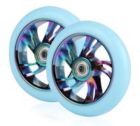 DBREAKS Stunt Scooter Rollen, 2 ruote di ricambio per scooter, 120 mm, ruote con ABEC, 9 cuscinetti a sfera, durezza 88A, adatte per tutti i tipi di scooter (blu colorato)