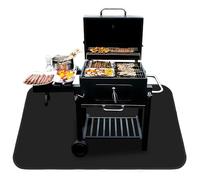 DBREAKS Tappeto Ignifugo per Camino, 165 * 122cm Tappetino Ignifugo per Camino in Silicone per Stufa, resistente al fuoco, tappetino di protezione per brace, Nero