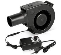 DBREAKS Ventilatore Radiale 12V con Controller Ventilatore a Turbina AC 220V, Ventola Turbo con Uscita Aria, Ventola Radiale per Caminetti, Picnic Campeggio, Barbecue, Ventilazione, Raffreddamento