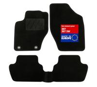 DBS 1763180 Tappetini Auto - Su Misura - Tappetini pianale Auto - 3 Pezzi - Antiscivolo - Moquette nera 900g/m² - Finitura Velluto - Gamma Star