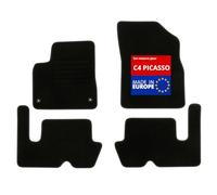 DBS 1763620 Tappetini Auto - Su Misura - Tappetini pianale Auto - 4 Pezzi - Antiscivolo - Moquette nera 900g/m² - Finitura Velluto - Gamma Star