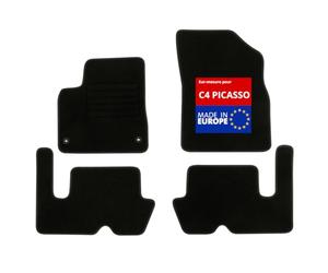 DBS 1763620 Tappetini Auto - Su Misura - Tappetini pianale Auto - 4 Pezzi - Antiscivolo - Moquette nera 900g/m² - Finitura Velluto - Gamma Star