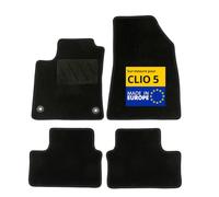 DBS - Tappetini auto - Su misura per Clio 5 - Con clip - Tappetini auto antiscivolo - 4 pezzi