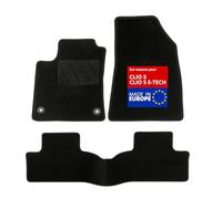 DBS Tappetini Auto - su Misura - Tappetini pianale Auto - 3 Pezzi - Antiscivolo - Moquette Nera 900g/m² - Finitura Velluto - Gamma Star - 1766816