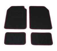 DBS Tappetino Abitacolo Veicolo Auto, Anteriore e Posteriore Universale Antiscivolo, Nero, 4 Pezzi