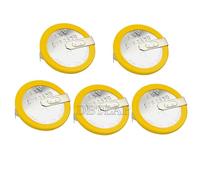 DBTLAP 5pack Nuovo LIR2450 3.6V 120mah button rechargeable lithium batteries Batteria 2450 charging Li-ion Batteria with DIP2 leg feet