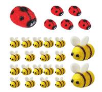 Dbuwqips 26 Pezzi Api Api Decorative Api Peluche Ape Decorativa in Peluche Ape Artigianale per le Decorazioni di Abbigliamento del Negozio di Artigianato Fai da Te