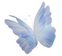 Dbvnnsy 20 farfalle finte di seta giganti, farfalle artificiali realistiche per matrimoni, mestieri fai -da -te, fotografia, decorazioni per feste e case, blu