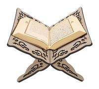 Dbvnnsy Libro di Libro del Corano in Legno Pieghevole 9.8x8.1x6.7in per la Lettura della Preghiera, Mostrare Bibbia, Libri di Cucina, riviste, Cappella Musulmana, Ufficio o casa