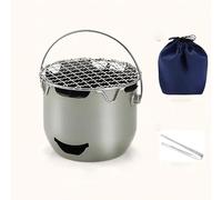 DBXMJWCMDT Barbecue a Carbone Portatile, Piccolo Barbecue in Acciaio Inox per Cucinare all'aperto, Campeggio, Giardino, Camper, Picnic, Tailgate Party - Compatto e Resistente Green No Pot