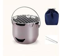 DBXMJWCMDT Barbecue a Carbone Portatile, Piccolo Barbecue in Acciaio Inox per Cucinare all'aperto, Campeggio, Giardino, Camper, Picnic, Tailgate Party - Compatto e Resistente Purple No Pot