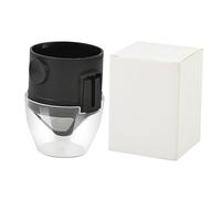 DBXMJWCMDT Filtro per caffè in Acciaio Inox - Filtro a Cono Riutilizzabile Senza Carta a Maglia fine, Tazza Rimovibile, Facile da Pulire, Filtro per caffè Portatile Black