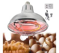 DBZDM Lampada Riscaldante per Pulcini Rettili Tartarughe e Cani, 220V Lampada Riscaldante Infrarossi da Esterno e Interno, Temperatura Regolabile: 200W-400W