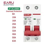 DC 1000V Solare Mini Interruttore di Protezione Da Sovraccarico Interruttore 6A/10A/16A/20A/25A/32A/40A/50A/63A 2P DC1000V Fotovoltaico MCB PV
