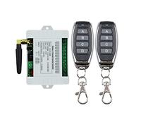 DC 12 V, 24 V, 36 V, 4 canali, universale, radiocomando, ricevitore radio, telecomando, senza potenziali, luce motore, porta del garage con 2 telecomando in metallo