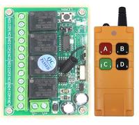 DC 12 V, 24 V, interruttore radio a 4 canali, telecomando senza fili, telecomando, ricevitore DC, 200 m, grande distanza telecomando
