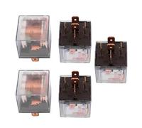 DC 12V 100A 5 Pins SPDT Clear Shell Green Light Car Automotive Alarm Relay 5pcs