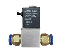 DC 12V 24V 110 220 Tensione a 2 Vie for la Valvola del Compressore Aria Acqua Olio 1/4 "Normalmente Chiusa Pneumatica elettrovalvole in Alluminio Adatto a piccoli spazi(220_6MM)