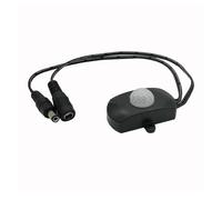 DC 12V 24V 5A induzione del corpo umano interruttore sensore PIR rilevatore da soffitto di movimento ritardo controllo regolabile(Black,Square)