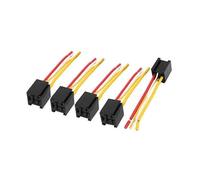 DC 12V/24V 80A 4-Pin Wire Relay Socket Harness Connector 5pcs for Car Truck