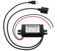 DC 24v a 12v Regolatore Riduttore, Step Down Convertitore 3A 15W, Trasformatore Convertitore Adattatore di Alimentazione per Auto Camion Veicolo Barca, IP67 (USB+Mini USB)
