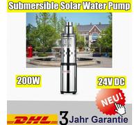 DC 24V Solare Pompa Sommersa 200W Acciaio Inox Elettropompa max.1,5m³/h DHL IT