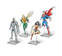 DC 2DZ Standees In Acrilico Pacco 2: Superman, Wonder Woman, Aquaman, Cyborg