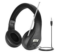 DC 3V Personal FM Radio Cuffia con Antenna in Metallo & Fascia Regolabile Supporto Ricerca Automatica & Store Riduzione del Rumore