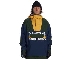 DC 4/3mm Anorak Giacca Sci Uomo Snowboard Schnee-Jacke Inverno Blu/Verde Nuovo
