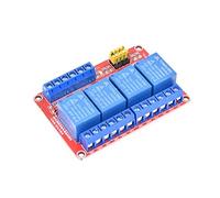 DC 5V 12V 24V 1 2 4 Schermatura scheda modulo relè a 8 canali con supporto accoppiatore ottico Trigger di livello alto e basso(24v 4 Channel Relay)