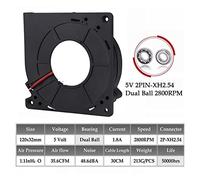 DC 5V 12V 24V 48V Ventola Di Raffreddamento 120mm 120x32mm Ventilatore Portatile Industriale 12032 12cm Radiatore Turbo Ventola Di Raffreddamento(5V Ball 2800RPM)