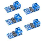 DC 5V-36V 15A(Max 30A) 400W Dual High-Power Mos Tube Field Effect Tube Trigger Switch Driver Module 0-20KHz PWM Regulation Electronic Switch Control Board, Pack of 5