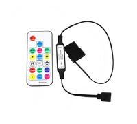 DC 5V 3Pin Sata RGB LED Controller 17-key Remote Control 4Pin Addressable Strip Light Controller for PC Computer Case(Molex Controller)