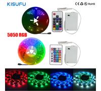 DC 5V 5050 RGB Striscia LED Luce a batteria IP21/IP65 Nastro a nastro Strisce LED stabili per interni ed esterni 3/24/44 tasti Telecomando