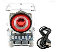 DC 5V LM386 4ohm 5W Altoparlante Amplificatore Kit di Produzione Pratica di Insegnamento con Indicatore di Livello 1Set