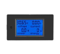 DC 6.5 a 100 V Digital Factor Lettore rivelatore elettrico Pannello Potenza Energia Multimetro Amperometro Voltmetro Misuratore di tensione corrente Monitoraggio consumo elettrico con display LCD retr