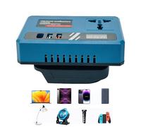 DC al convertitore batteria CA della batteria DC 18V-21V A 220 V CA, Adattatore di caricabatterie Fast Inverter Outdoor Inverter con 2 porte USB e 1 Tipo C per POS di viaggio