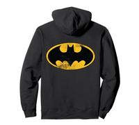 DC Batman Logo classico invecchiato Felpa con Cappuccio