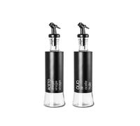 Dc Casa 2 Oliera Salvagoccia,Bottiglia per Olio Dedicata Alla Friggitrice ad Aria, 350ml Oliera Adatta all'uso in Cucina, per Barbecue e Insalate(Nero)