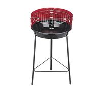 DC Casa Barbecue a Carbonella Compatto - Griglia Tonda Ø32 cm, Struttura Resistente, Facile da Trasportare, Ideale per Giardino, Balcone e Campeggio (32x33x55 cm)