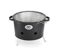 Dc Casa Barbecue a Carbonella Portatile Tondo da tavolo, Resistente, 30 X 27 Cm Campeggio Pic Nic