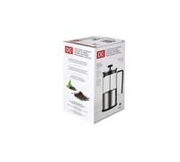 Dc Casa Caffettiera a Stantuffo - French Press in Vetro, Acciaio e PP | Caffettiera per Caffè, Tè e Infusi, Design Moderno e Resistente (600 ml)