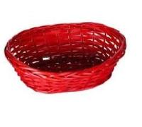 DC casa Cestino Vimini Ovale 26 * 18 * 9cm Rosso