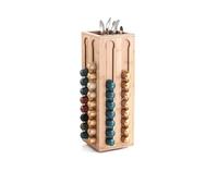 Dc Casa Contenitore Portacapsule Verticale in Bamboo - Organizer Elegante per Coffee Station - Porta Capsule Salvaspazio - Design Naturale per Cucina o (8 file 814x14x40,5 cm)