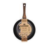 Dc Casa Padella Universale Black Wood - Padella Antiaderente in Acciaio con Manico in Legno, Versatile e Elegante (24 cm)